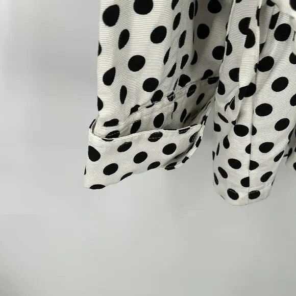 UBU Women's Black & White Polkadot Zip Top/Jacket/Blazer Size Large - Picture 9 of 15